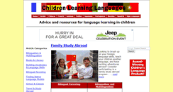 Desktop Screenshot of childrenlearninglanguages.com