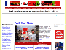 Tablet Screenshot of childrenlearninglanguages.com